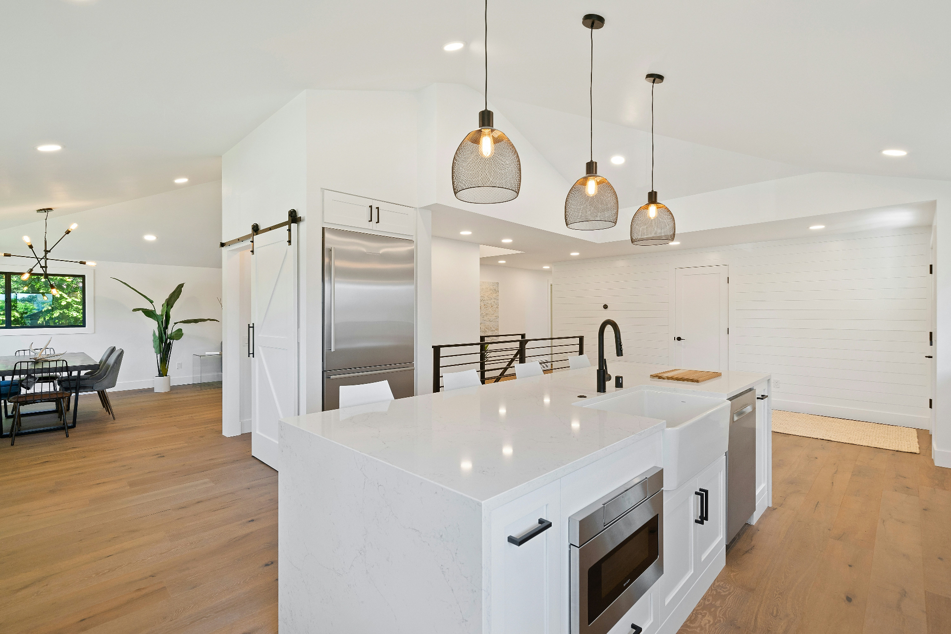 Bright modern kitchen remodel completed by EC Builders